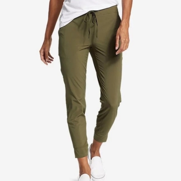 Eddie Bauer Women's Escapelite Jogger Pants Green Sz Large Petite - Picture 1 of 13